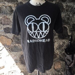 Radiohead faded black concert tee medium size 2008